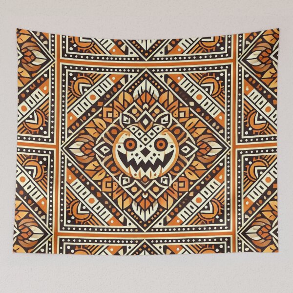 Item preview, Tribal Scary Halloween Pumpkin Design designed and sold by TribalioDesigns.