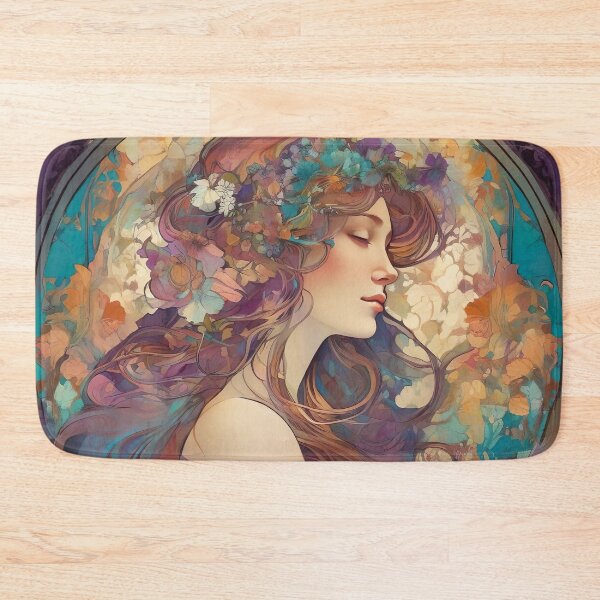 Item preview, Vintage Alphonse Mucha Floral Illustration designed and sold by Tamas Das.