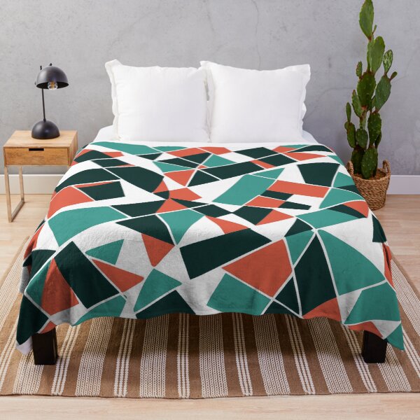 Item preview, Geodesic Geometric Abstract Art 12 Orange Teal designed and sold by taiche.