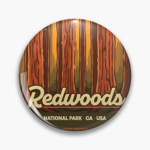 Item preview, Redwoods National Park California Badge designed and sold by bryrude.