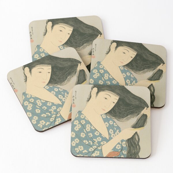 Item preview, Japanese Ukiyo-e Art by Goyo Hashiguchi "Kamisuki" designed and sold by Ukiyoe Spirit.