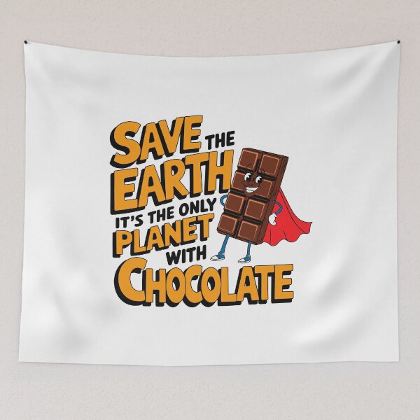 Item preview, Humorous Chocolate Lovers Save the Earth Conservation Gifts designed and sold by w1ckerman.