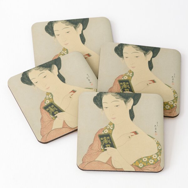 Item preview, Japanese Ukiyo-e Art by Goyo Hashiguchi "Woman on makeup" designed and sold by Ukiyoe Spirit.