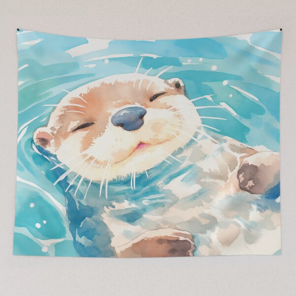 Item preview, A Cute Otter Watery World designed and sold by AshiraCreations.
