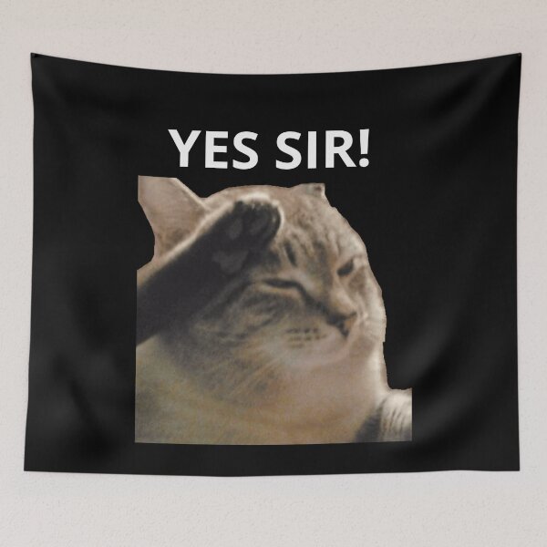 Item preview, Saluting meme cat designed and sold by PureViolence.