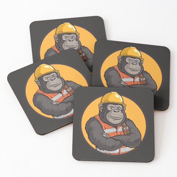 Item preview, Gorilla as a construction worker designed and sold by WBoss11.
