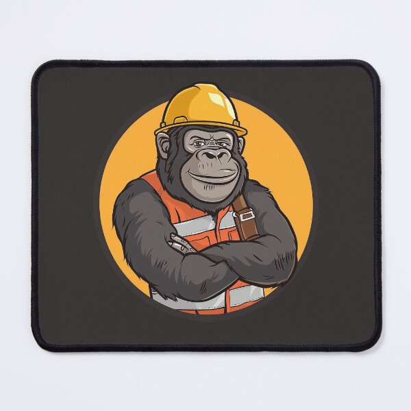 Item preview, Gorilla as a construction worker designed and sold by WBoss11.