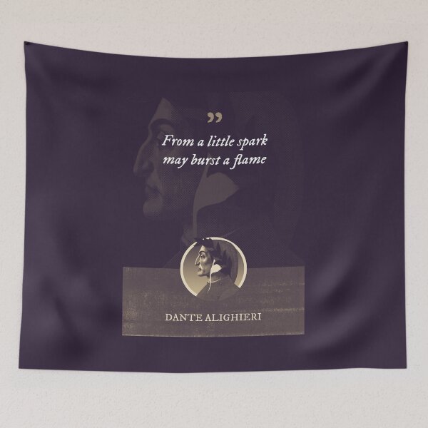 Item preview, Dante Alighieri - From a little spark may burst a flame designed and sold by Syahrasi.