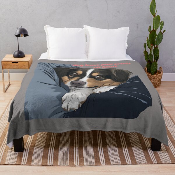 Item preview, dog leave paw prints on heart designed and sold by KennerTH.