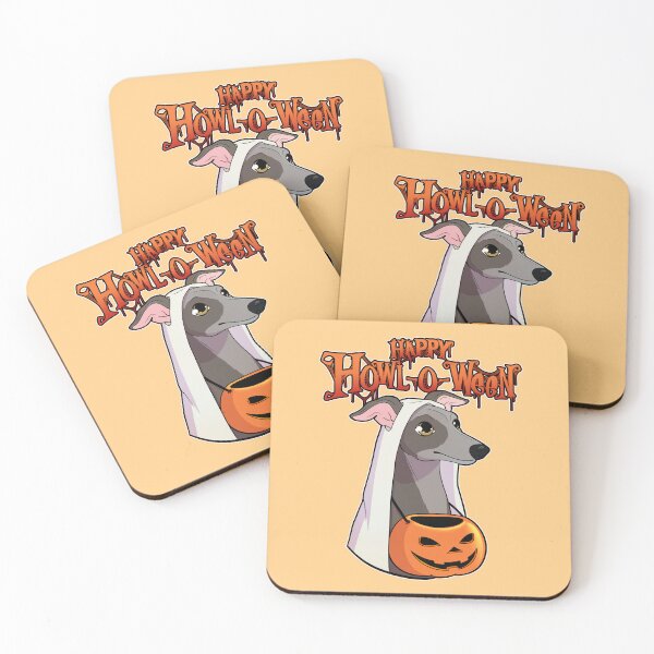 Item preview, Kawaii Howl-O-Ween Greyhound Ghost | Halloween Trick or Treat designed and sold by Iluvmygreyhound.