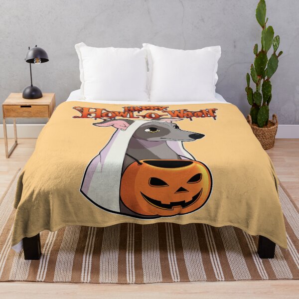 Item preview, Kawaii Howl-O-Ween Greyhound Ghost | Halloween Trick or Treat designed and sold by Iluvmygreyhound.