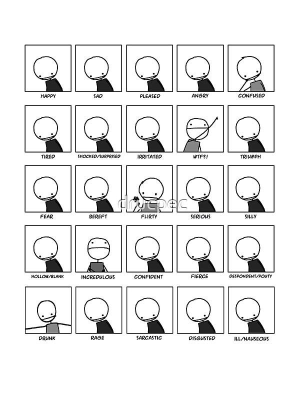 "Stickman Expressions" Stickers by drucpec Redbubble