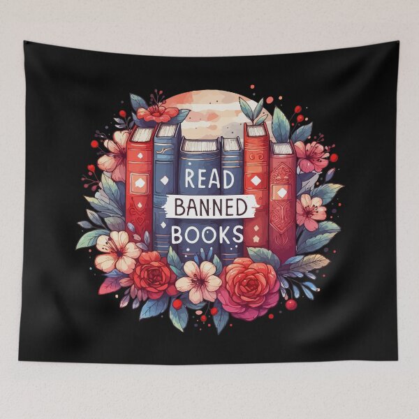 Item preview, Read Banned Books Floral Watercolor designed and sold by TomFrontierArt.