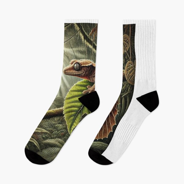 Item preview, Camouflaged Satanic Leaf-Tailed Gecko in Madagascar Jungle designed and sold by NocturnalNook.