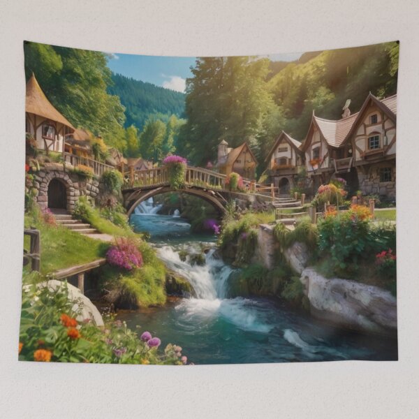 Item preview, Harmonious Village designed and sold by BlareBlare.