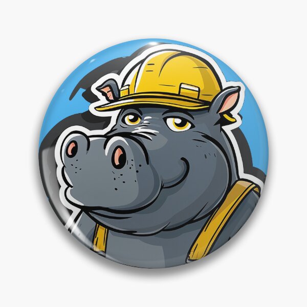 Item preview, Hippo as a construction worker designed and sold by WBoss11.