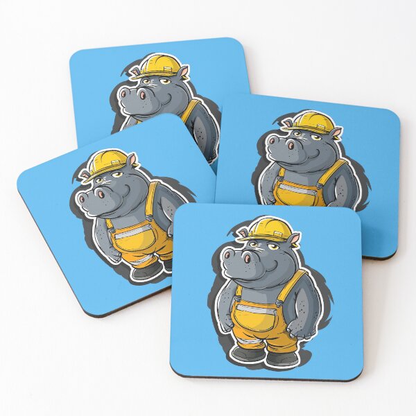 Item preview, Hippo as a construction worker designed and sold by WBoss11.