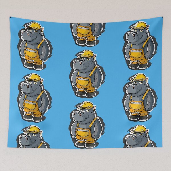 Item preview, Hippo as a construction worker designed and sold by WBoss11.