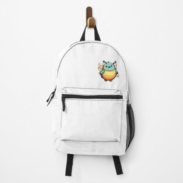 Item preview, Teal and Orange June Bug with Yellow Wings - Minimalist Firefly Art designed and sold by CrownedCanvas.