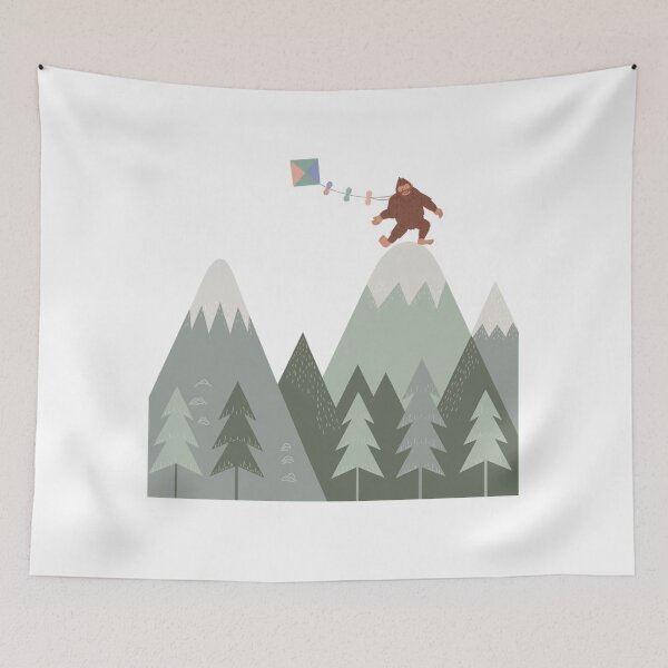 Item preview, Kiting in the Peaks, How Bigfoot Takes a Break, funnyfits70, Humor, Funny designed and sold by FunnyFits70.