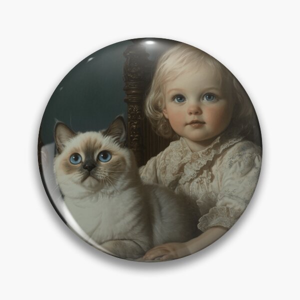 Item preview,  Burmilla Cat And A Victorian Child designed and sold by Nocturne  Paws.