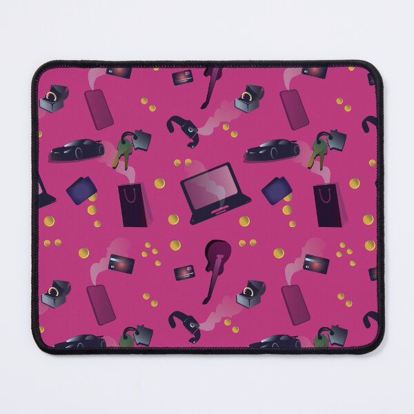 Item preview, Pink and Seamless Luxury Items Pattern designed and sold by Dalia Bieliūnaitė.