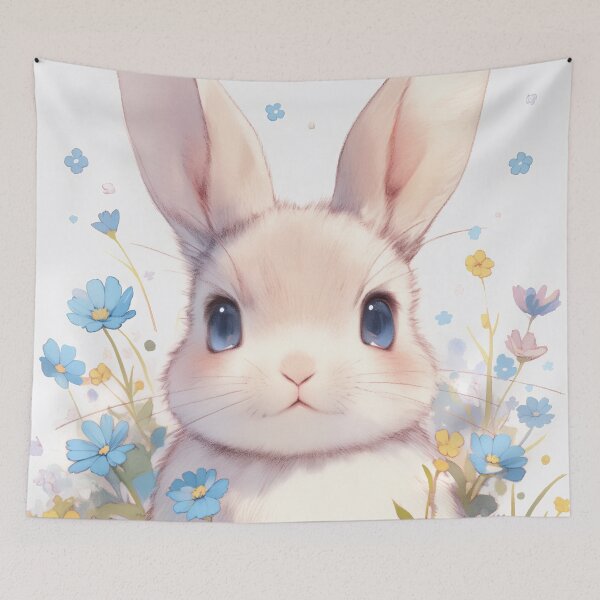 Item preview, A Baby Bunny Meadow Portrait designed and sold by AshiraCreations.