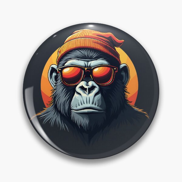 Item preview, Gorilla Swagger: Cool Gorilla in Cap and Sunglasses designed and sold by Taans-Creation.