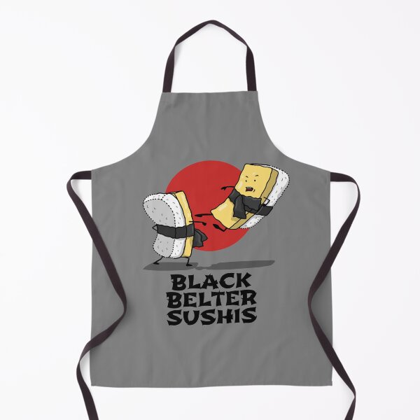 Item preview, Cute Black Belter Karate Fighting Japanese Sushi Cartoon designed and sold by BoggsNicolasArt.
