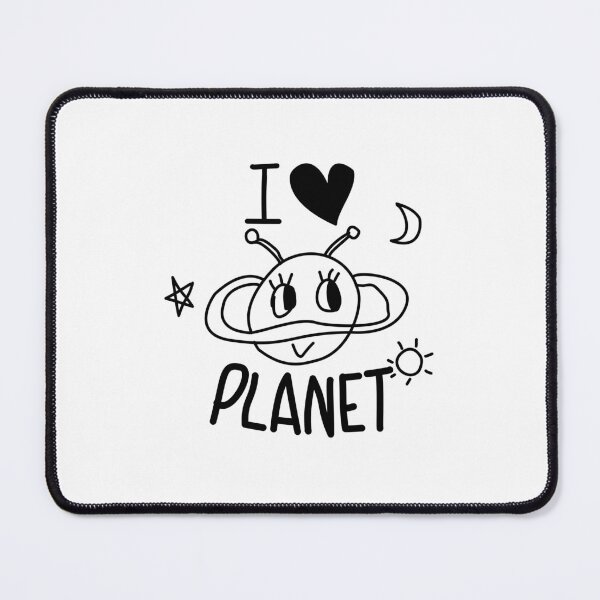 Item preview, I love planet cartoon doodle designed and sold by Ahappycraft.