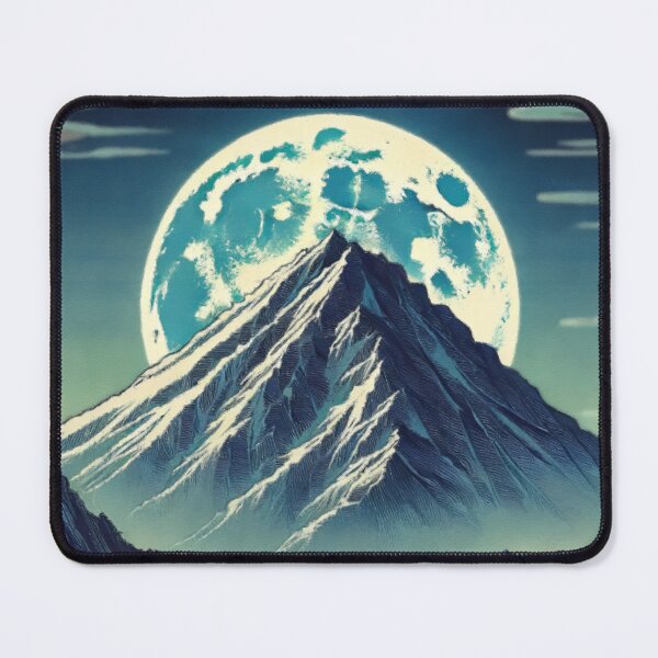 Item preview, The Super Moon at Han - A Contemporary Ukiyo-e Nature Landscape designed and sold by Kijiermono.