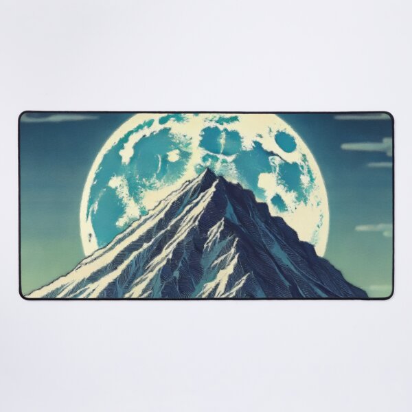 Item preview, The Super Moon at Han - A Contemporary Ukiyo-e Nature Landscape designed and sold by Kijiermono.