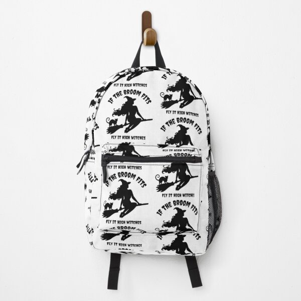 Item preview, If the broom fits, fly it high witches black on white designed and sold by StyleAlive.