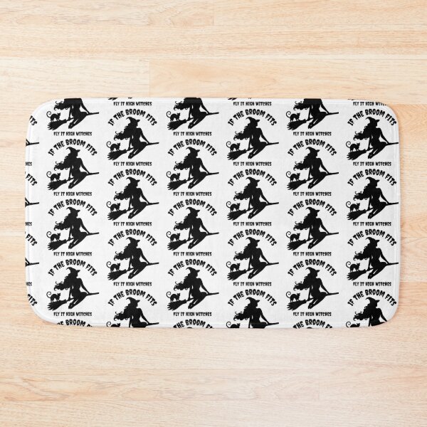 Item preview, If the broom fits, fly it high witches black on white designed and sold by StyleAlive.