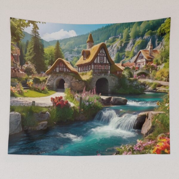 Item preview, Fairy Cascade Village designed and sold by BlareBlare.