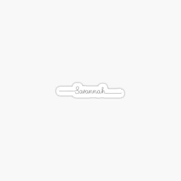 Squiggle Line Savannah Souvenirs Sticker