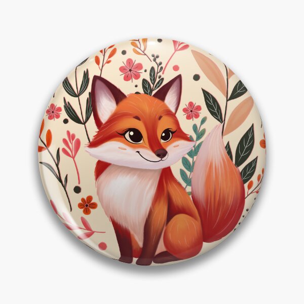 Artikelvorschau, Fuchs in lebendiger Flora entworfen und verkauft von thanhmaiids96.