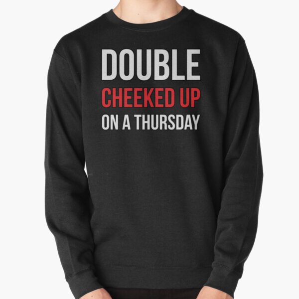 Double Cheeked Up On A Thursday Meme White and Red | Leggings