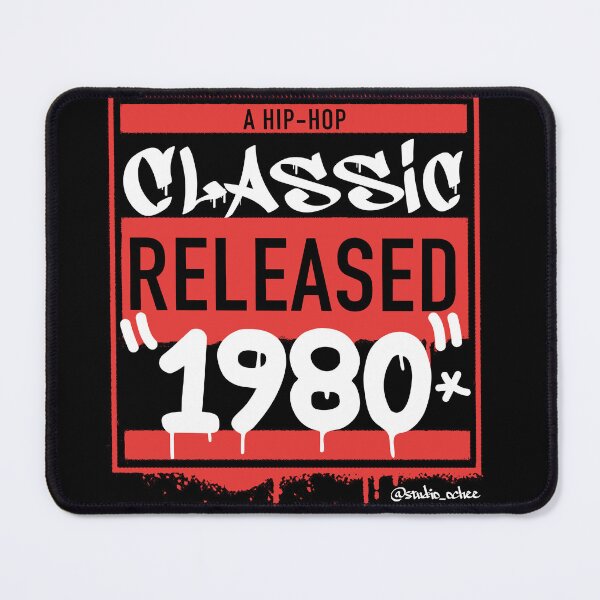 Item preview, Black 1980 Hip Hop born year artwork for all old school Hip Hop lovers. designed and sold by studioochee03.