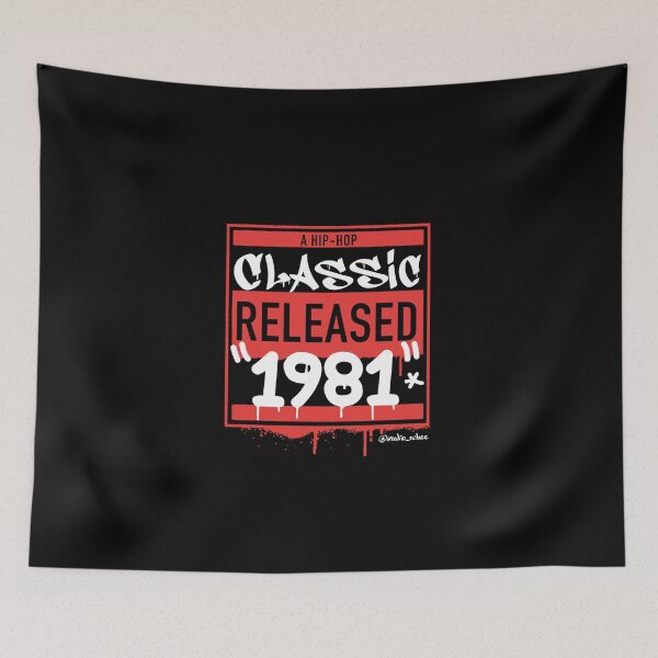 Item preview, Black 1981 Hip Hop born year artwork for all old school Hip Hop lovers. designed and sold by studioochee03.