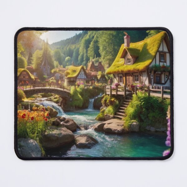 Item preview, Mystic Waterfall Village designed and sold by BlareBlare.