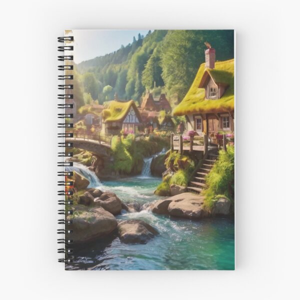 Item preview, Mystic Waterfall Village designed and sold by BlareBlare.