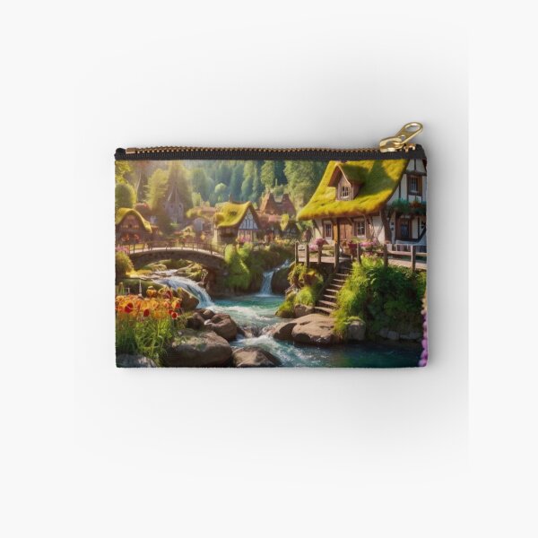 Item preview, Mystic Waterfall Village designed and sold by BlareBlare.