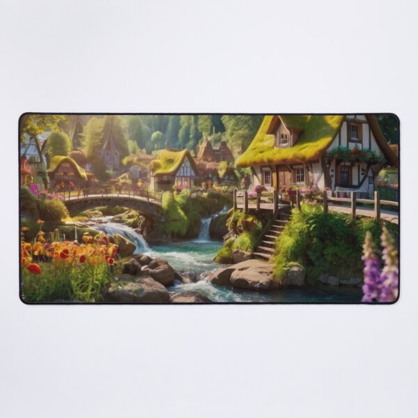Item preview, Mystic Waterfall Village designed and sold by BlareBlare.