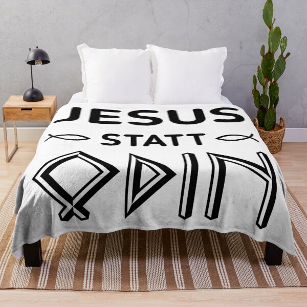 Artikelvorschau, Jesus Statt Odin (Gegen Rechts / Black) entworfen und verkauft von MrFaulbaum.