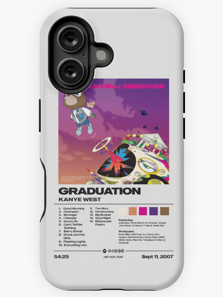 Thumbnail 1 of 4, iPhone Case, Graduation by Kanye West Album Poster designed and sold by FourthWallPrint.