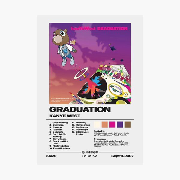 Aperçu de l'œuvre Graduation by Kanye West Album Poster créée et vendue par FourthWall Prints.