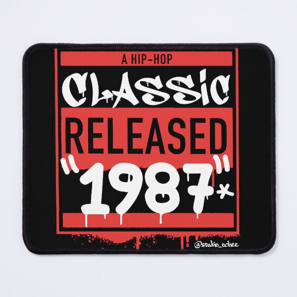 Artikelvorschau, Schwarzes Hip-Hop-Geburtsjahr 1987-Artwork für alle Old-School-Hip-Hop-Liebhaber. entworfen und verkauft von studioochee03.