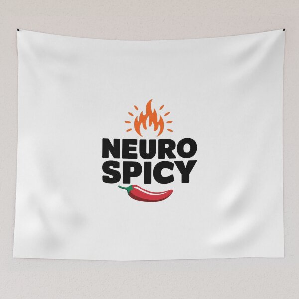 Item preview, Neuro Spicy T-Shirt: Bold Typography with Fiery Jalapeño Design designed and sold by masteryStore.