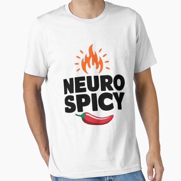 Item preview, Neuro Spicy T-Shirt: Bold Typography with Fiery Jalapeño Design designed and sold by masteryStore.